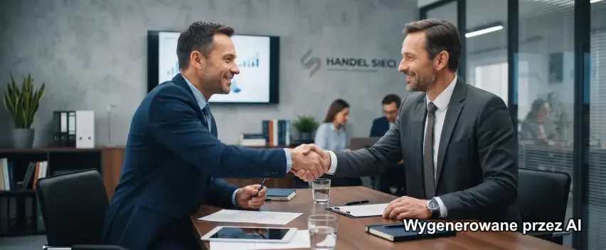 Spotkanie biznesowe - prezentacja panelu klienta B2B z indywidualnym cennikiem na tablecie